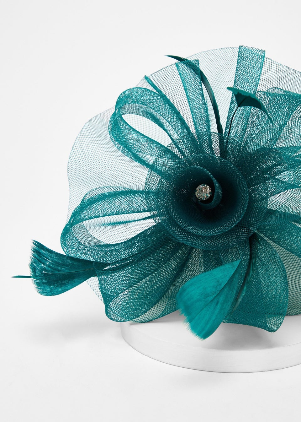 Quiz Green Flower Diamante Headband Fascinator