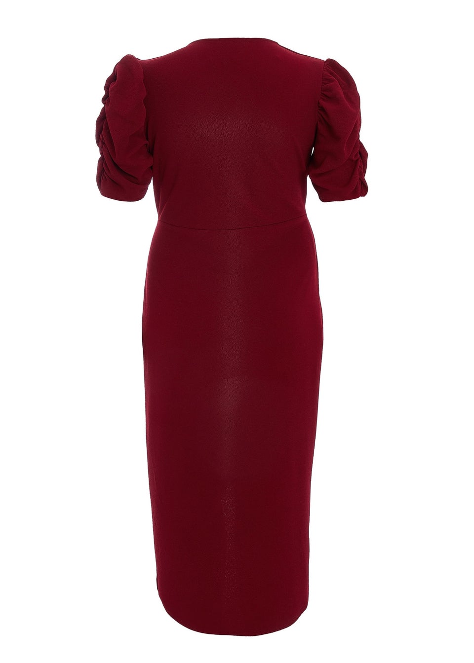 Quiz Red Curve Wrap Midi Dress