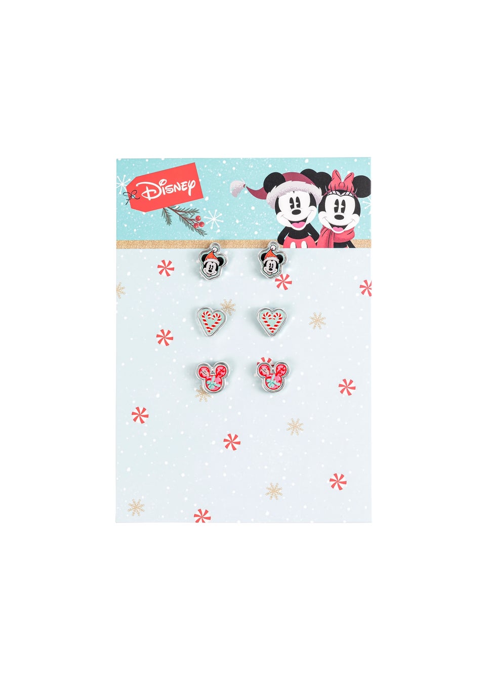 Disney Red Mickey Christmas Stud Earring Set