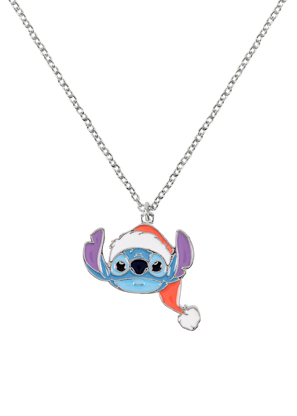 Disney Blue Stitch Christmas Earrings & Necklace Set
