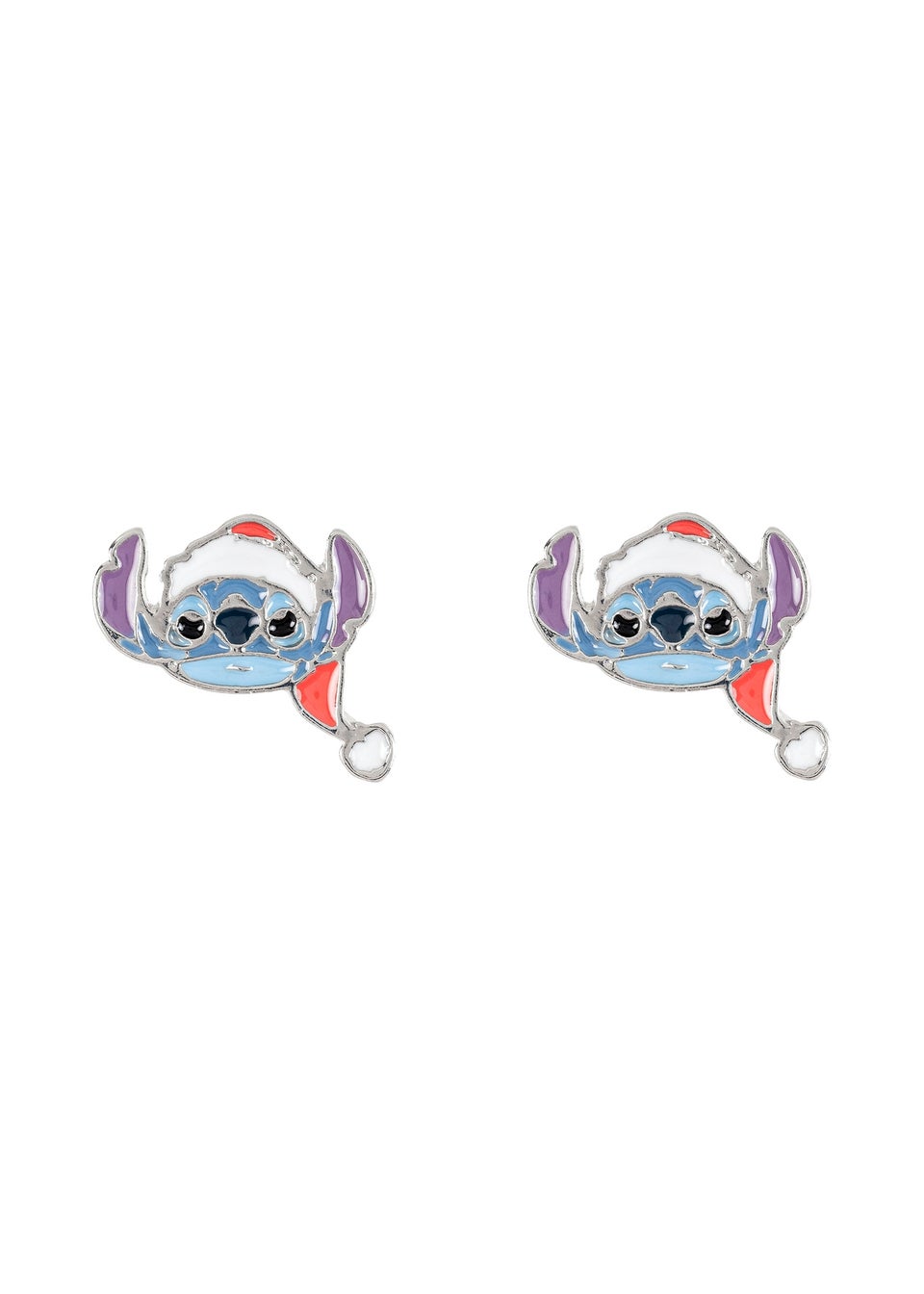 Disney Blue Stitch Christmas Earrings & Necklace Set