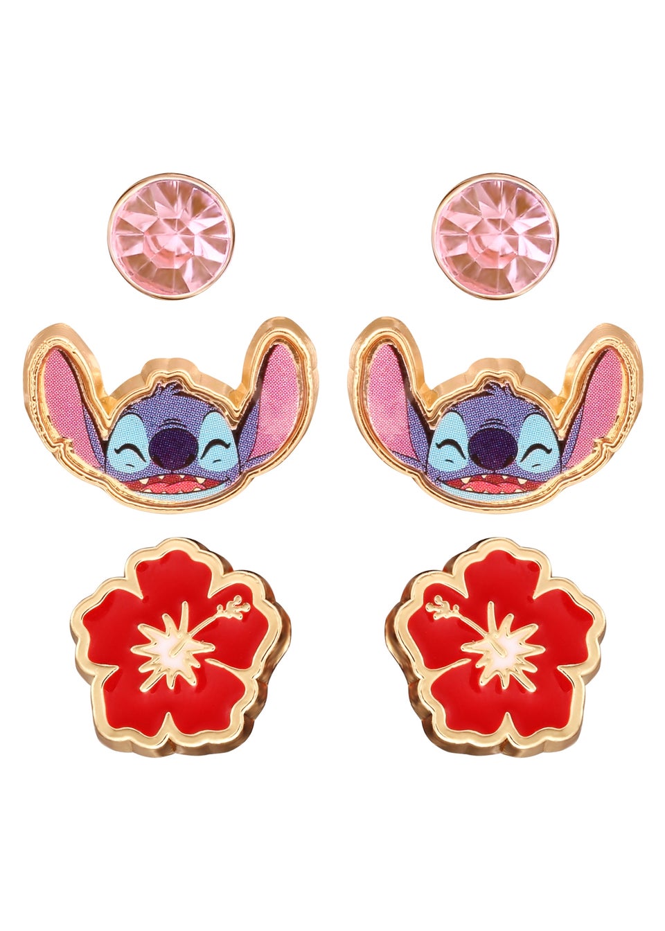 Disney Lilo & Stitch Multi Enamel Costume 3pcs Earring Set