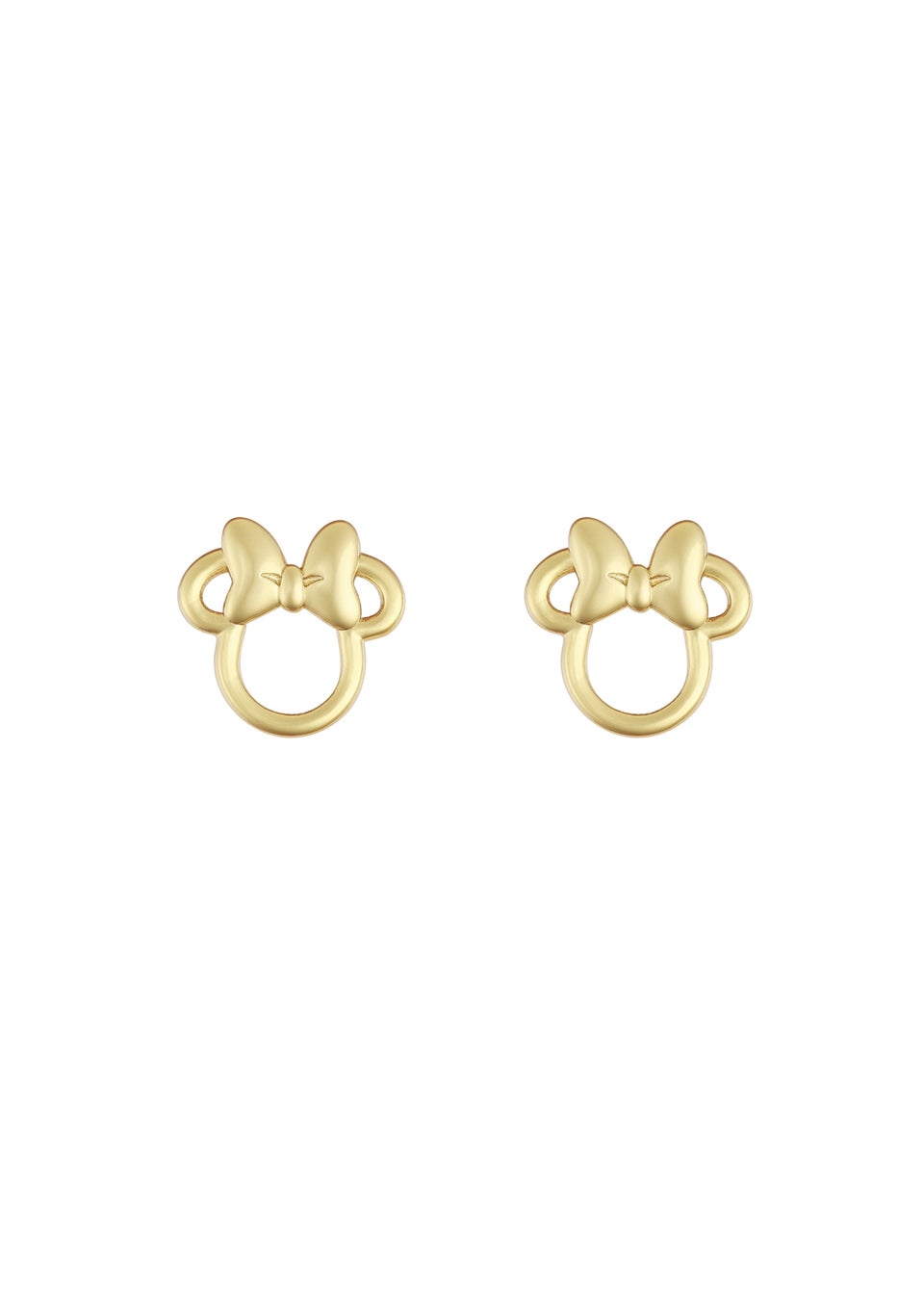 Disney Minnie Mouse Gold Bow Earrings