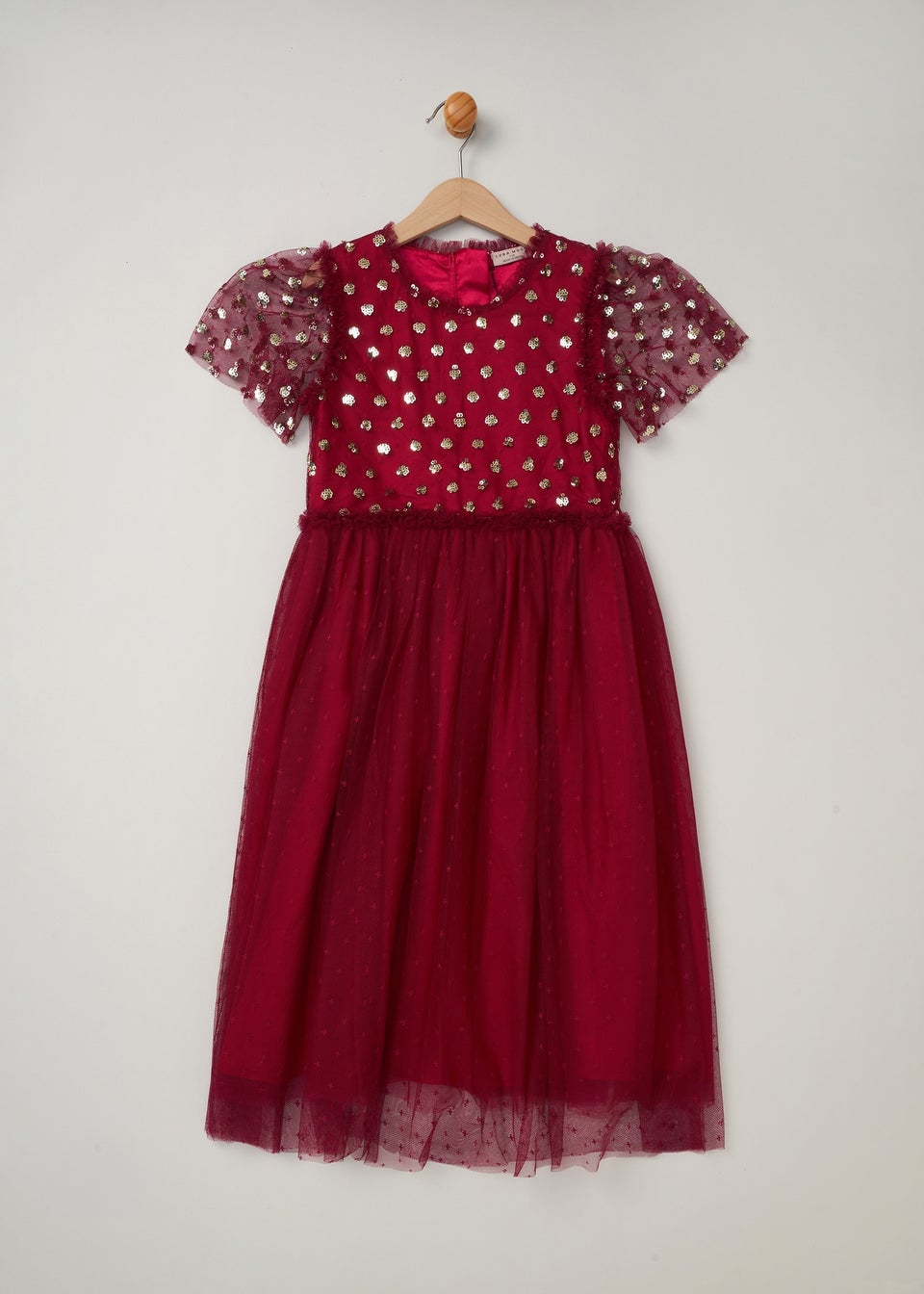 Miss Pink Cluster Sequin Waterfall Dress (3 - 9 yrs)