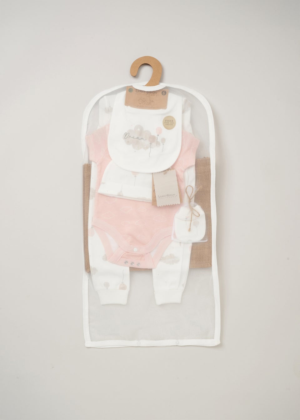 Homegrown Pink Organic Cotton 5-Piece Printed Baby Gift Set (Newborn - 6 Months)
