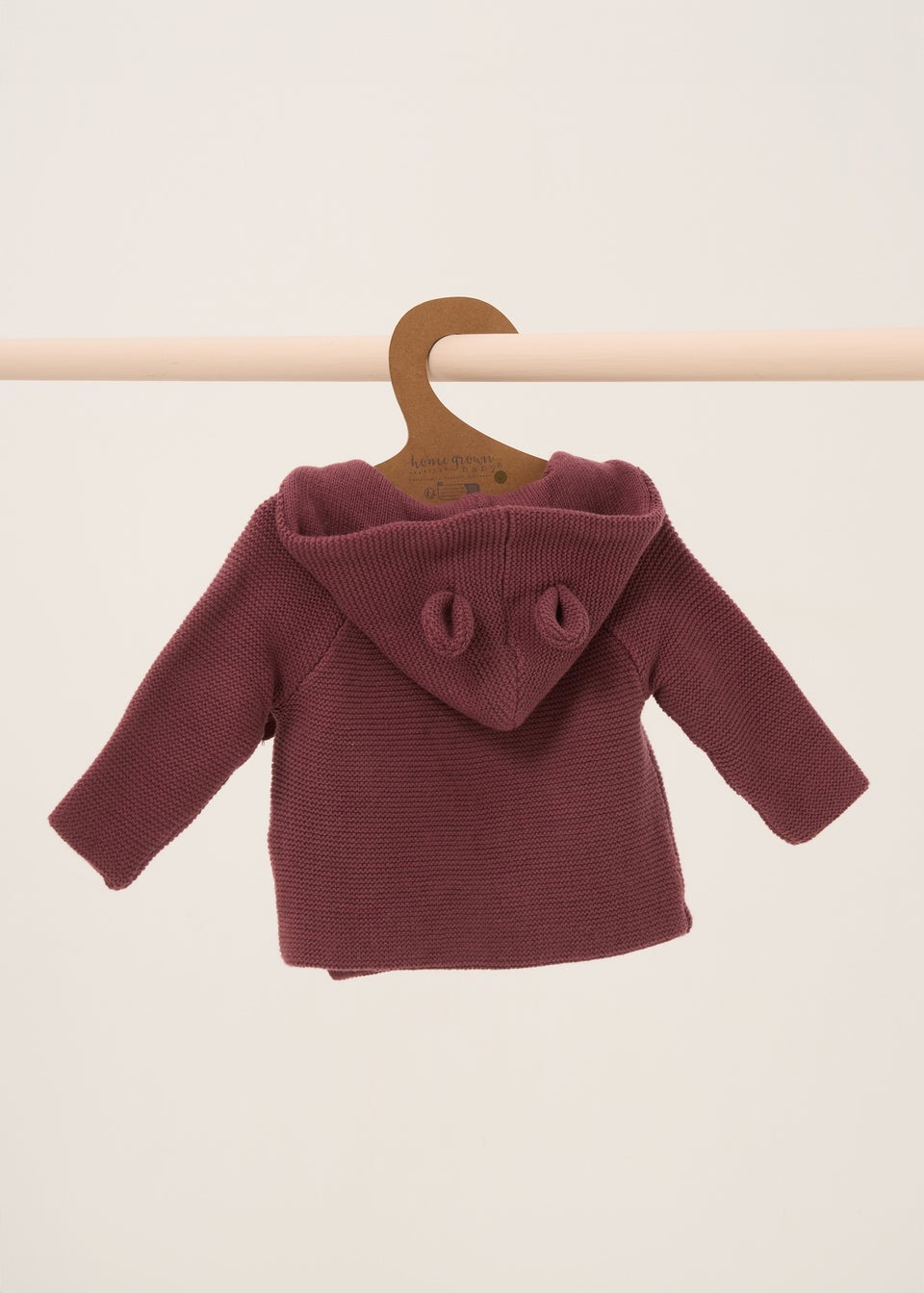 Homegrown Purple Organic Double Knit Wrap Hooded Cardigan (Newborn - 12 Months)