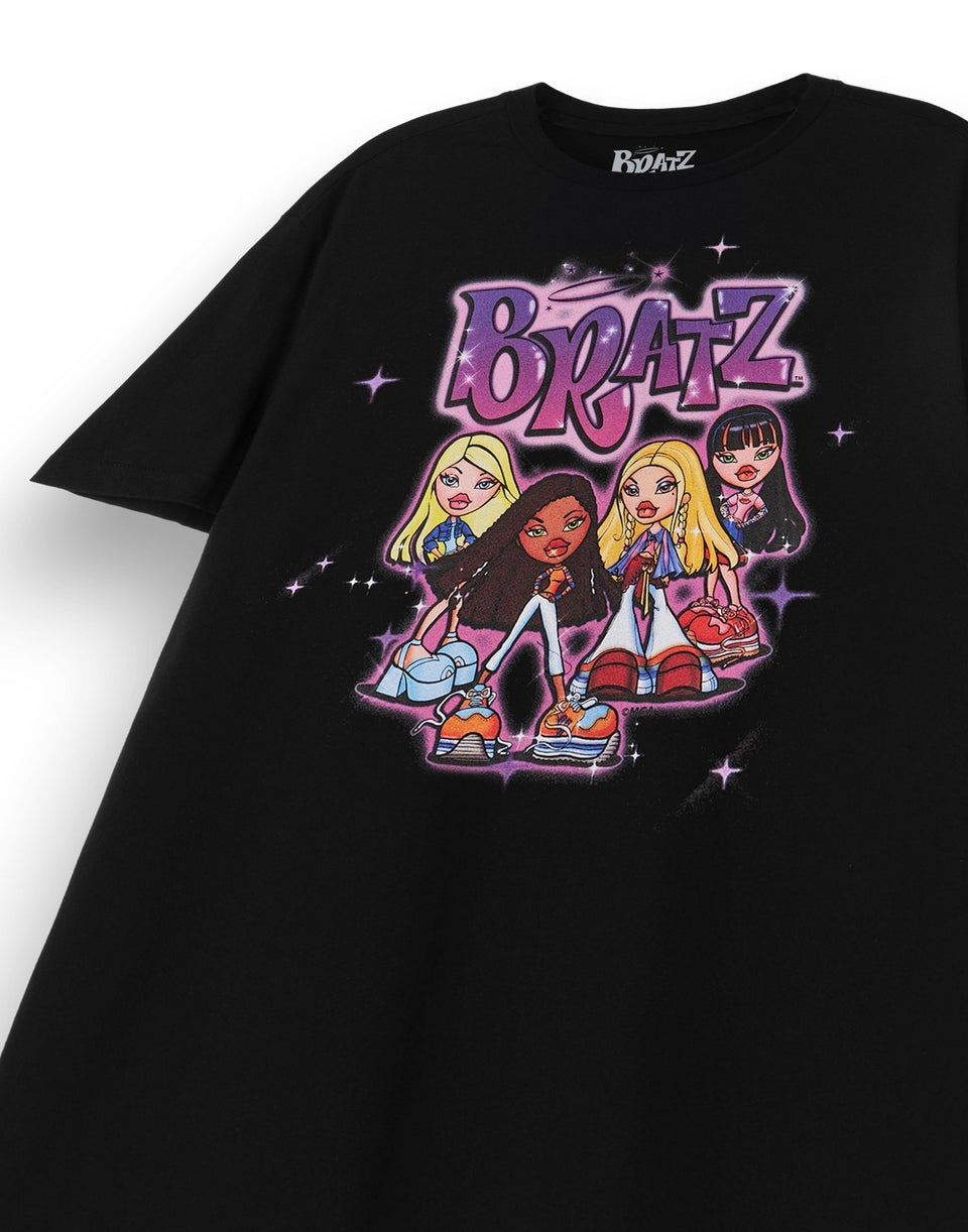 Bratz Black Group Short Sleeved T-Shirt