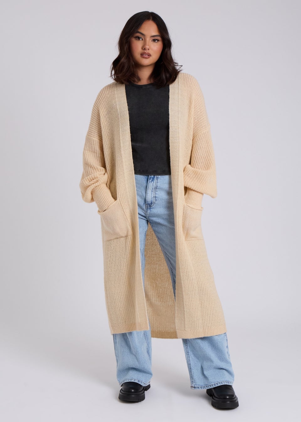 Stone longline cardigan hot sale
