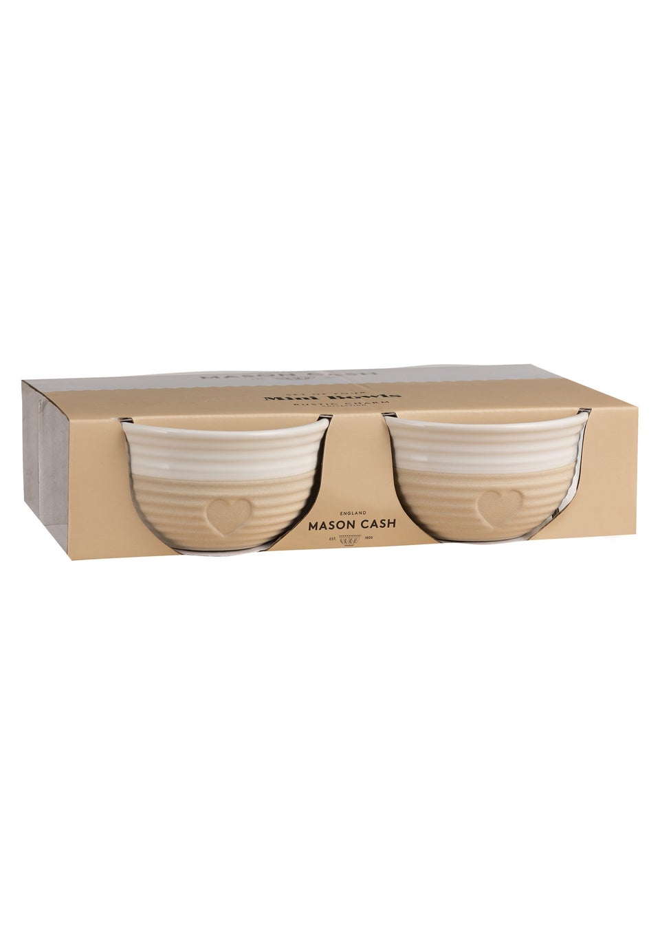 Mason Cash Cream Rustic Charm Mini Bowls 4pc