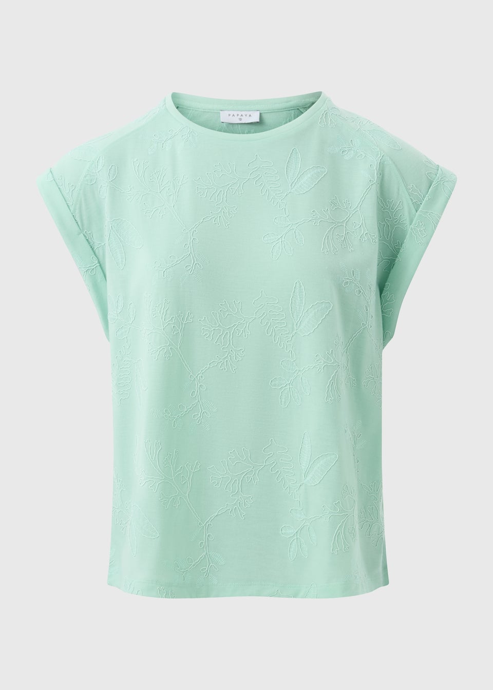 Aqua Rolled Sleeve T-Shirt