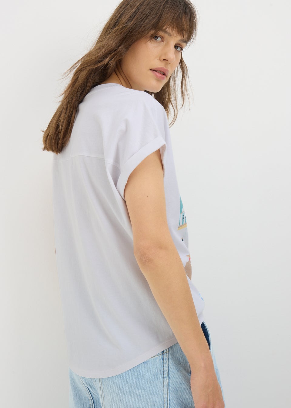 White Santorini Graphic T-Shirt
