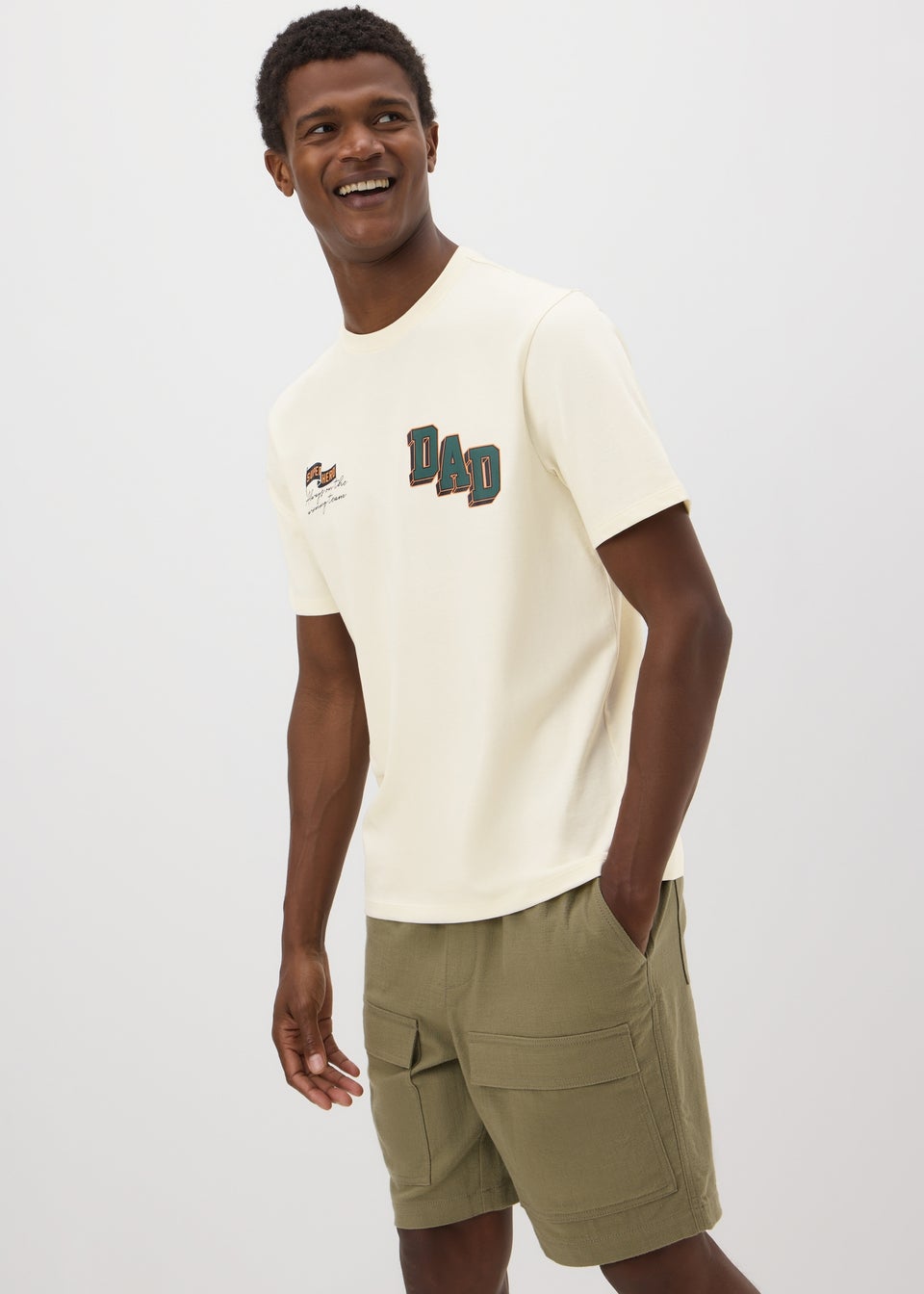 Ecru Dad Printed T-Shirt
