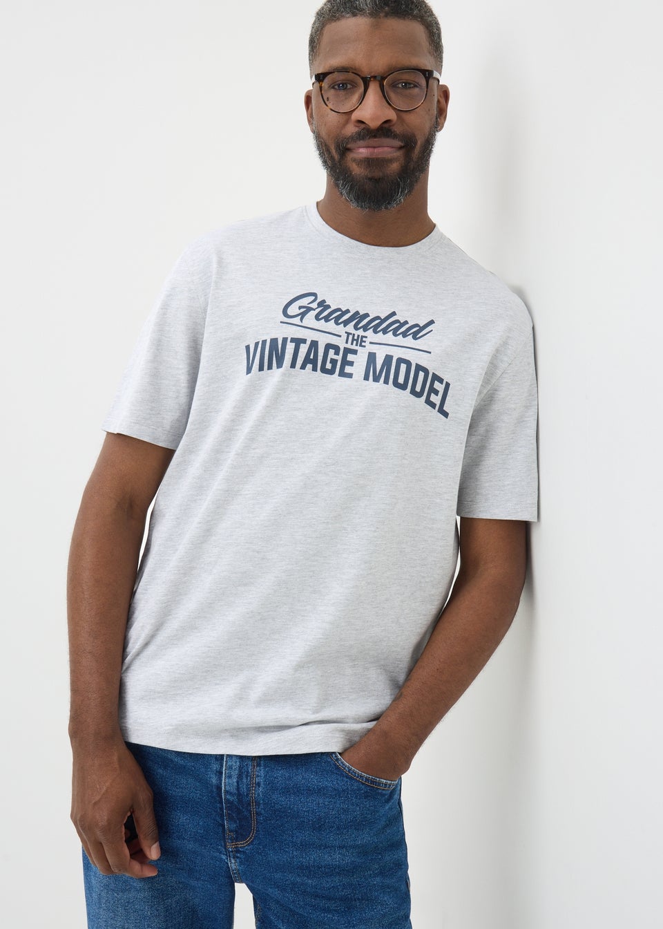 Grey Grandad Vintage Model T-Shirt