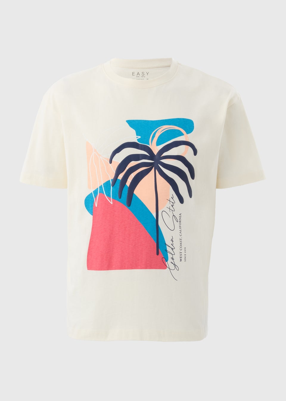 Ecru Watercolour Palm T-Shirt