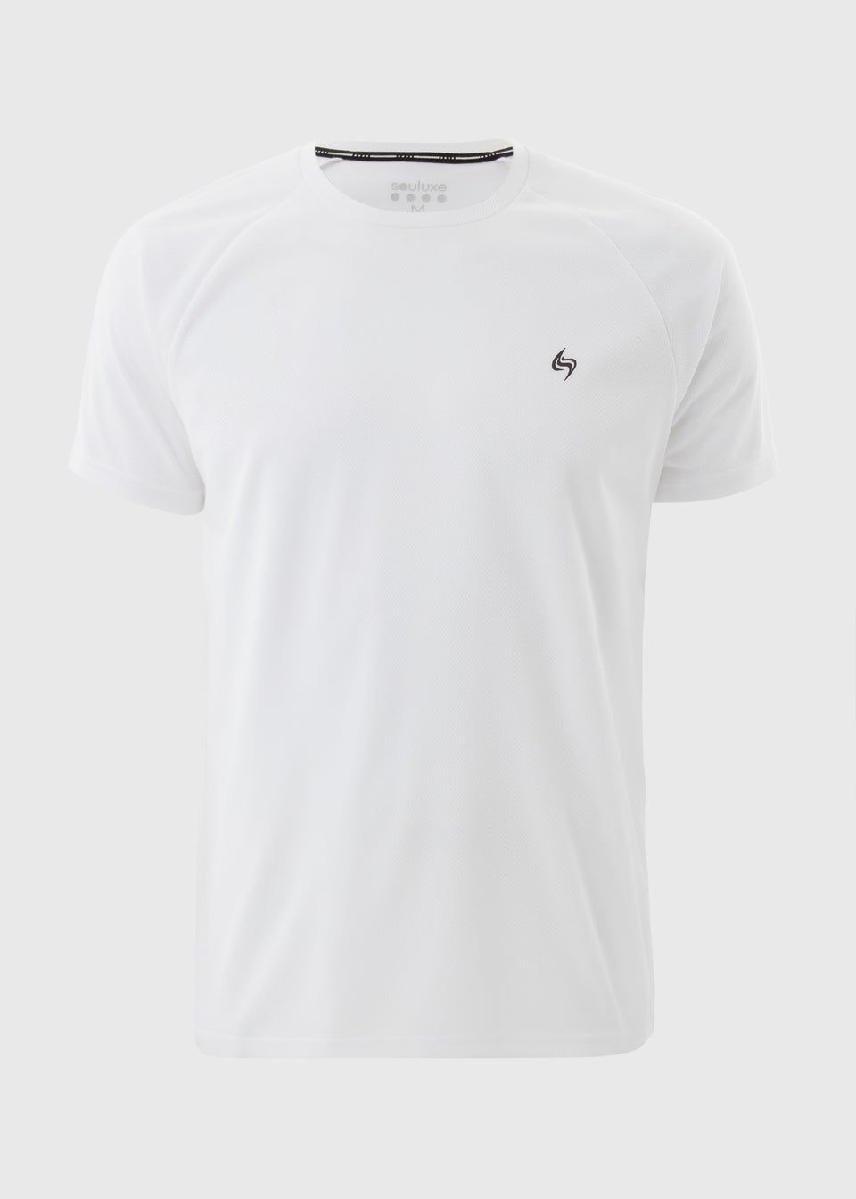 Souluxe White Two Tone Basic T-Shirt