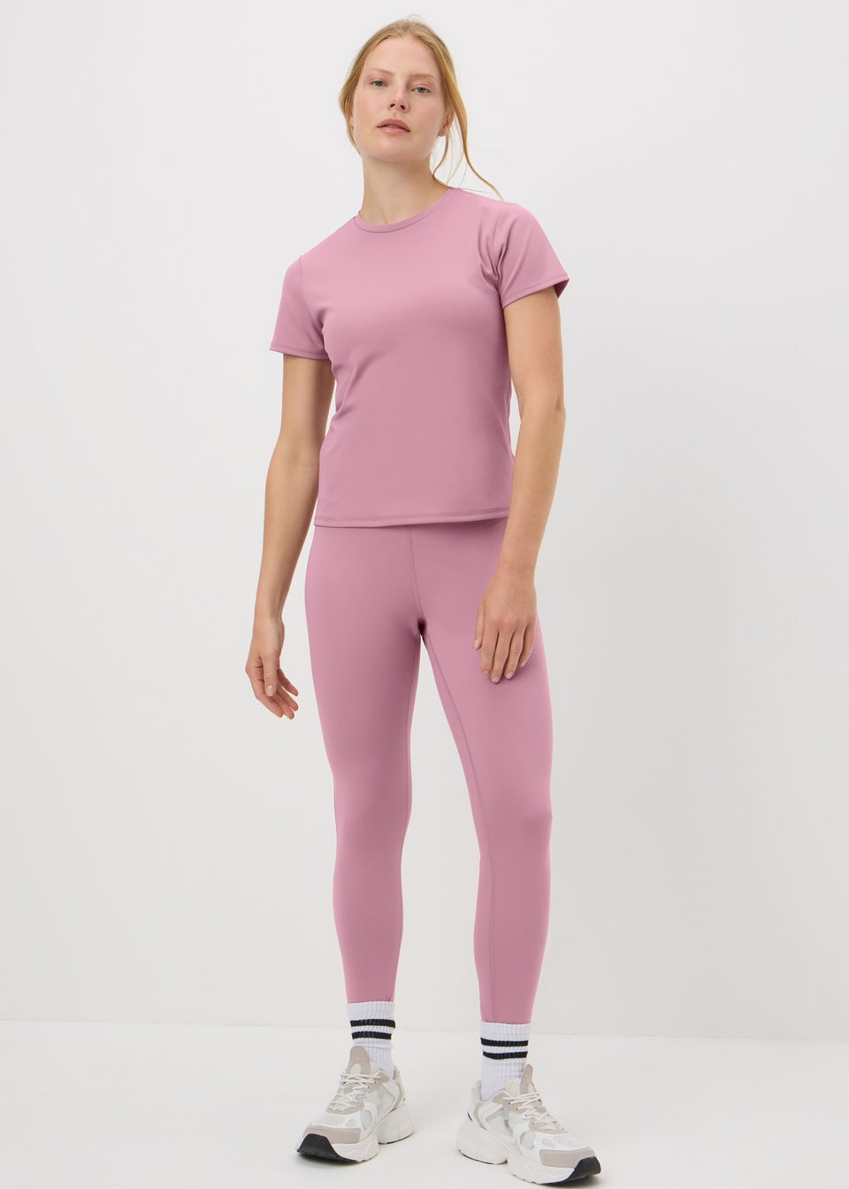 Souluxe Mauve Fitted Short Sleeve T-Shirt