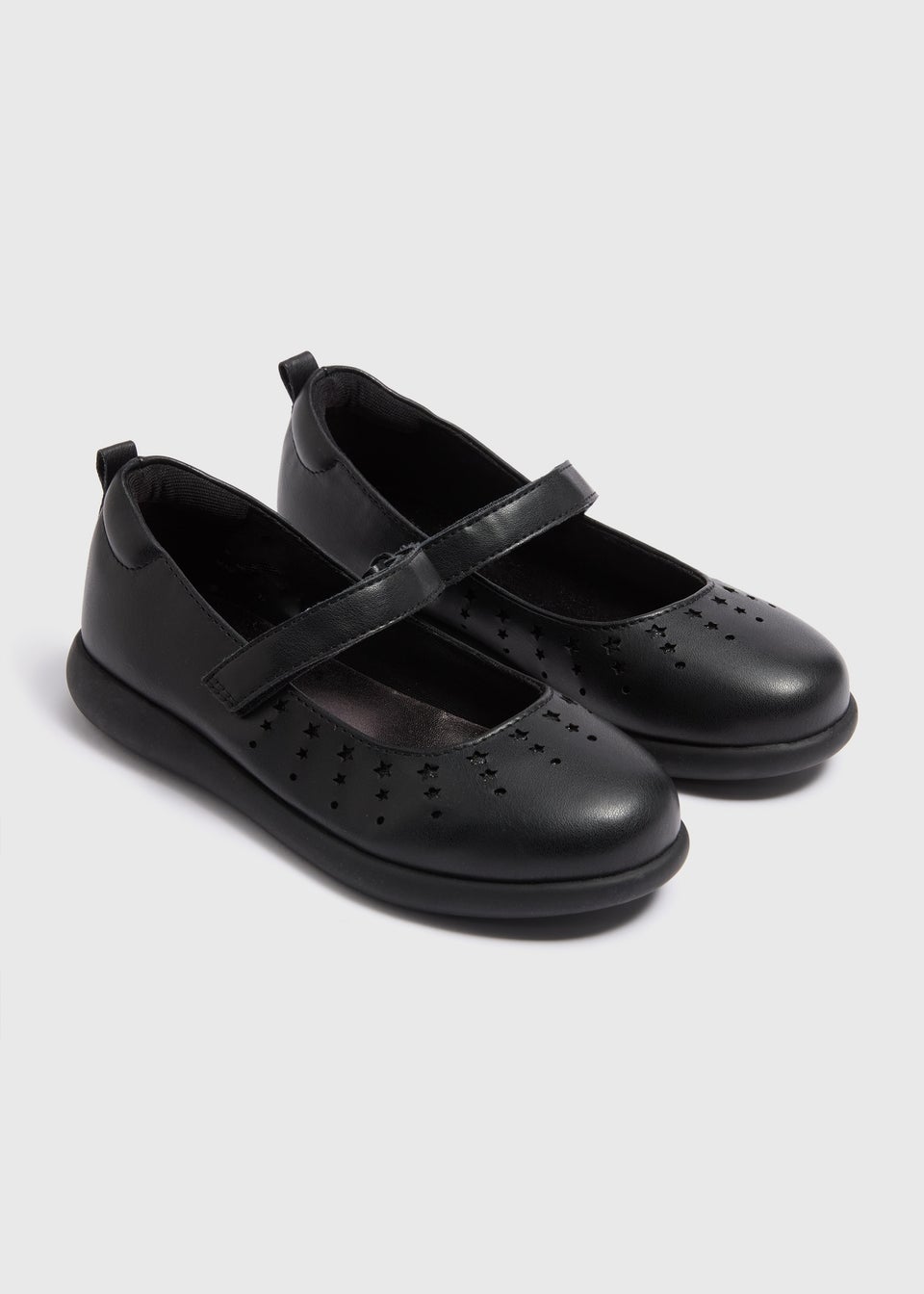 Girls Black Scuff Resistant School Shoes (Younger 8-Older 3)