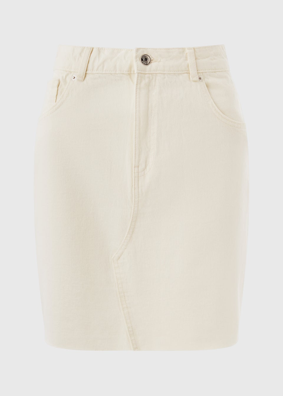Ecru Denim Mini Skirt