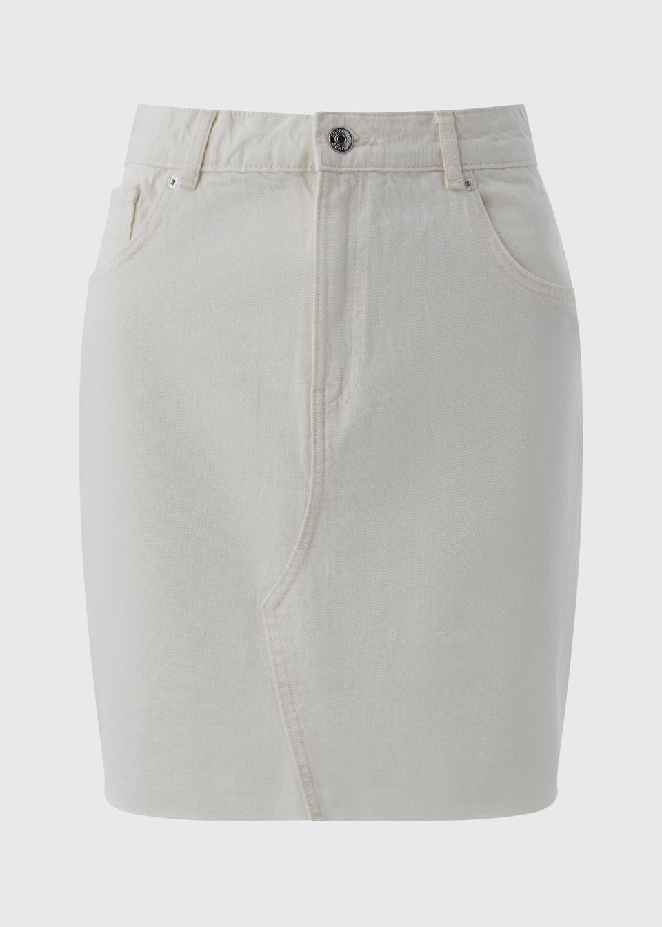Ecru Denim Mini Skirt