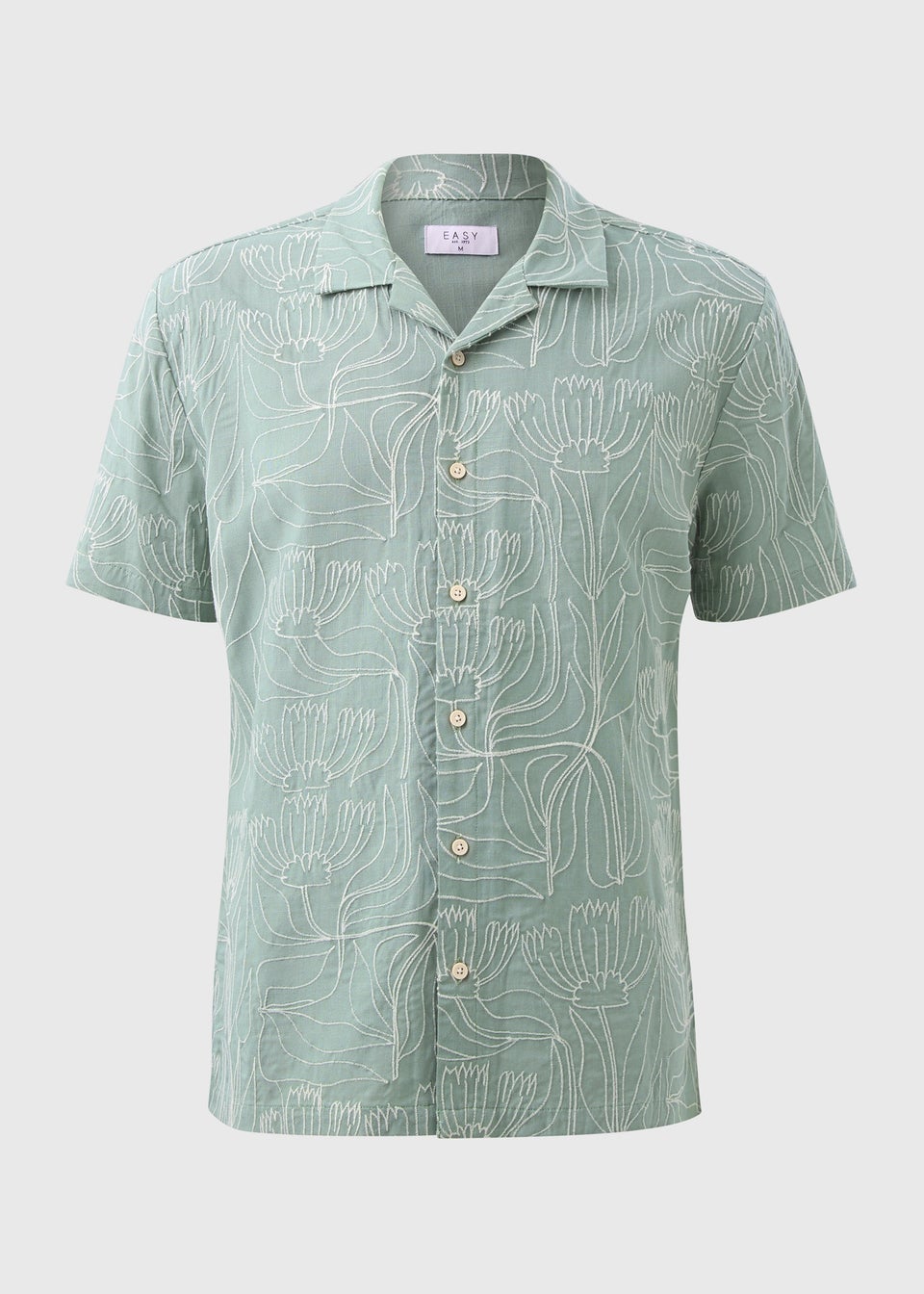 Sage Floral Embroidered Shirt