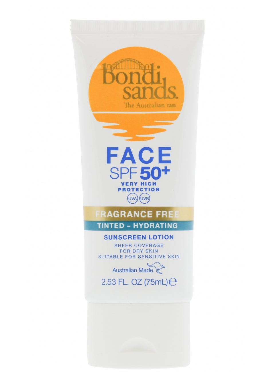 Bondi Sands Fragrance Free Hydrating Tinted Face Lotion SPF50 (75ML)