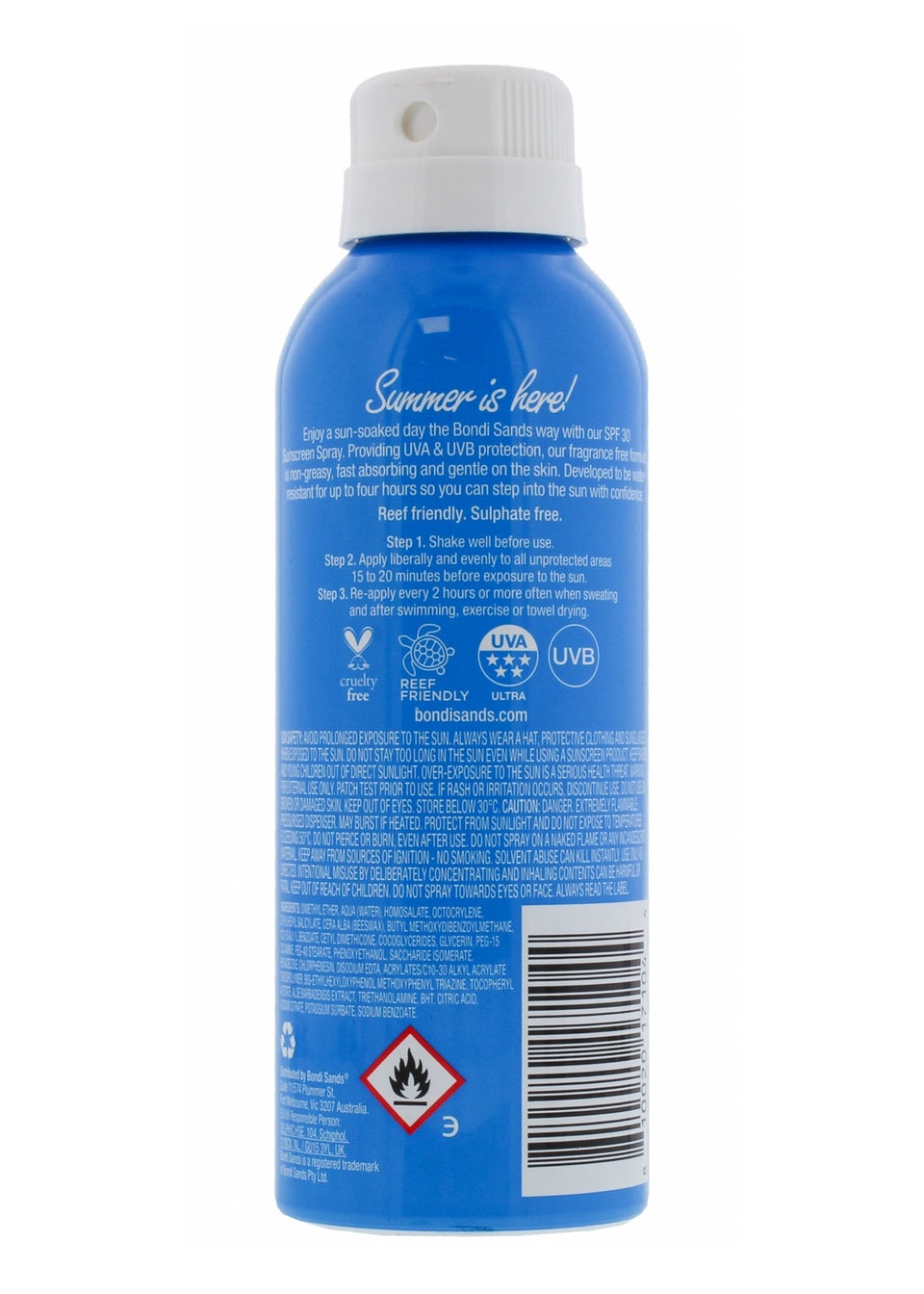 Bondi Sands Fragrance Free Sunscreen Mist SPF30 (160g)