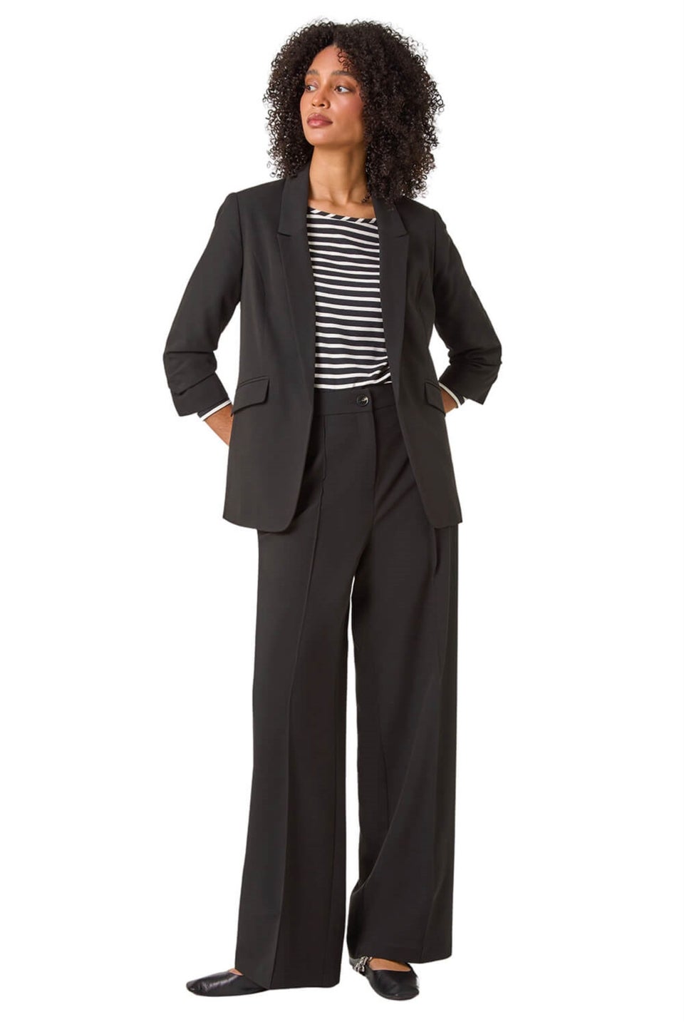 Roman Black City Relaxed Trousers