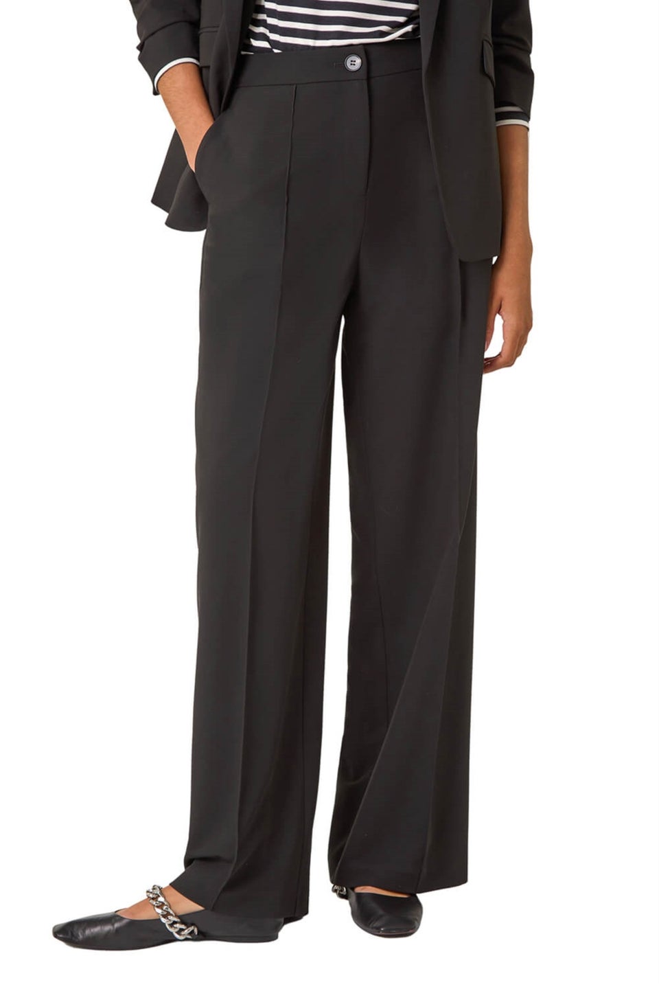 Roman Black City Relaxed Trousers