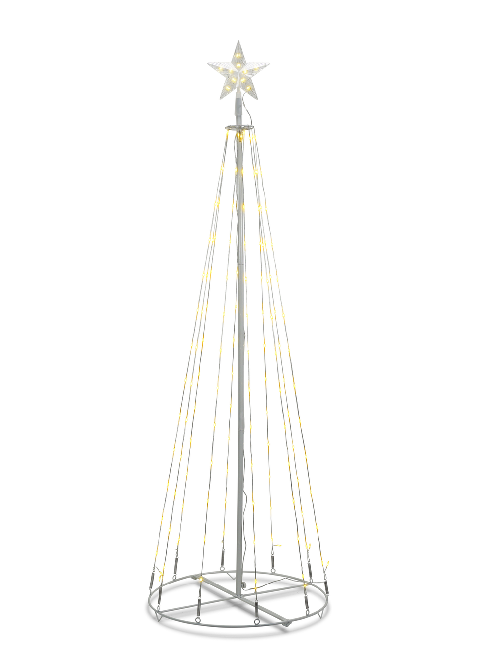 ValueLights White Balsam IP44 Maypole LED Christmas String Lights Decoration