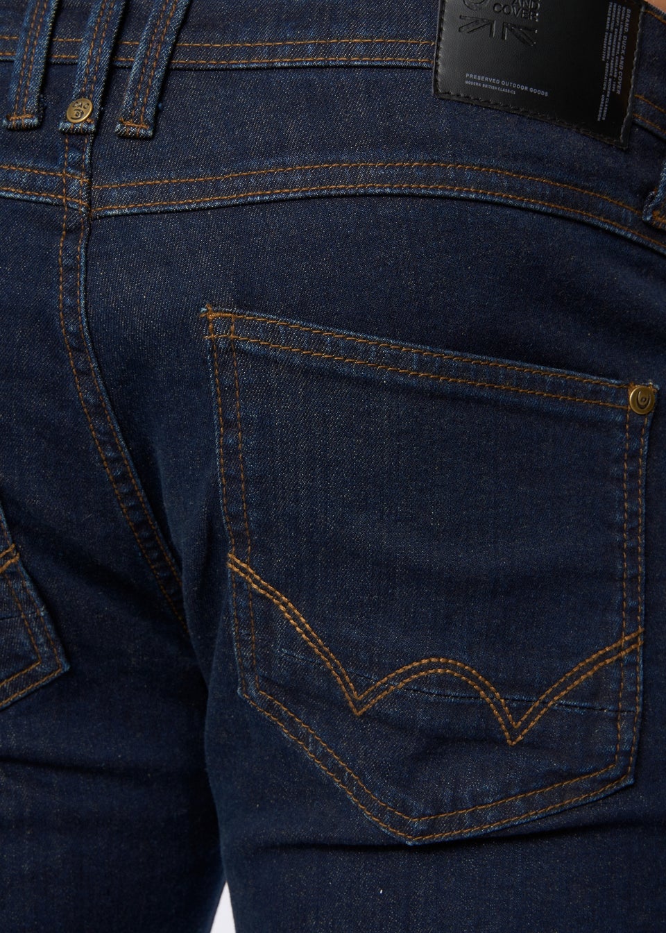 Duck & Cover Navy Wash Maylead Slim Fit Jeans