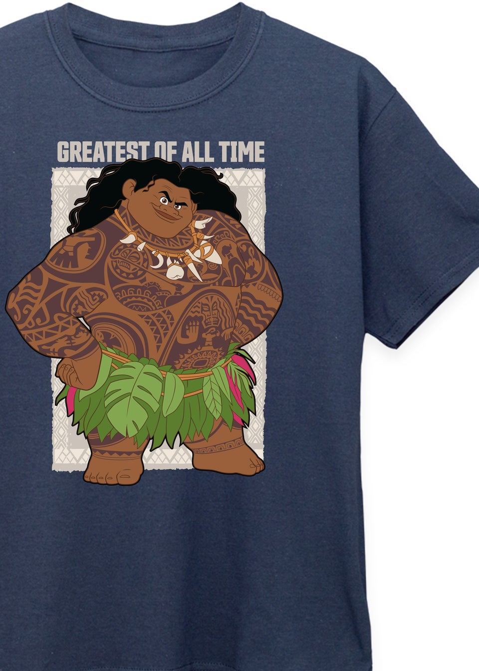 Disney Navy Moana Maui Greatest Of All Time Kids T-Shirt (3-13 Years)