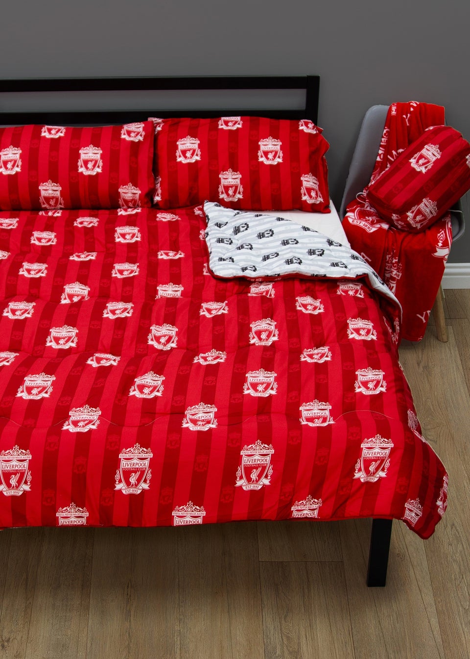 Liverpool Stripe Coverless Reversible Quilt Duvet Cover Set