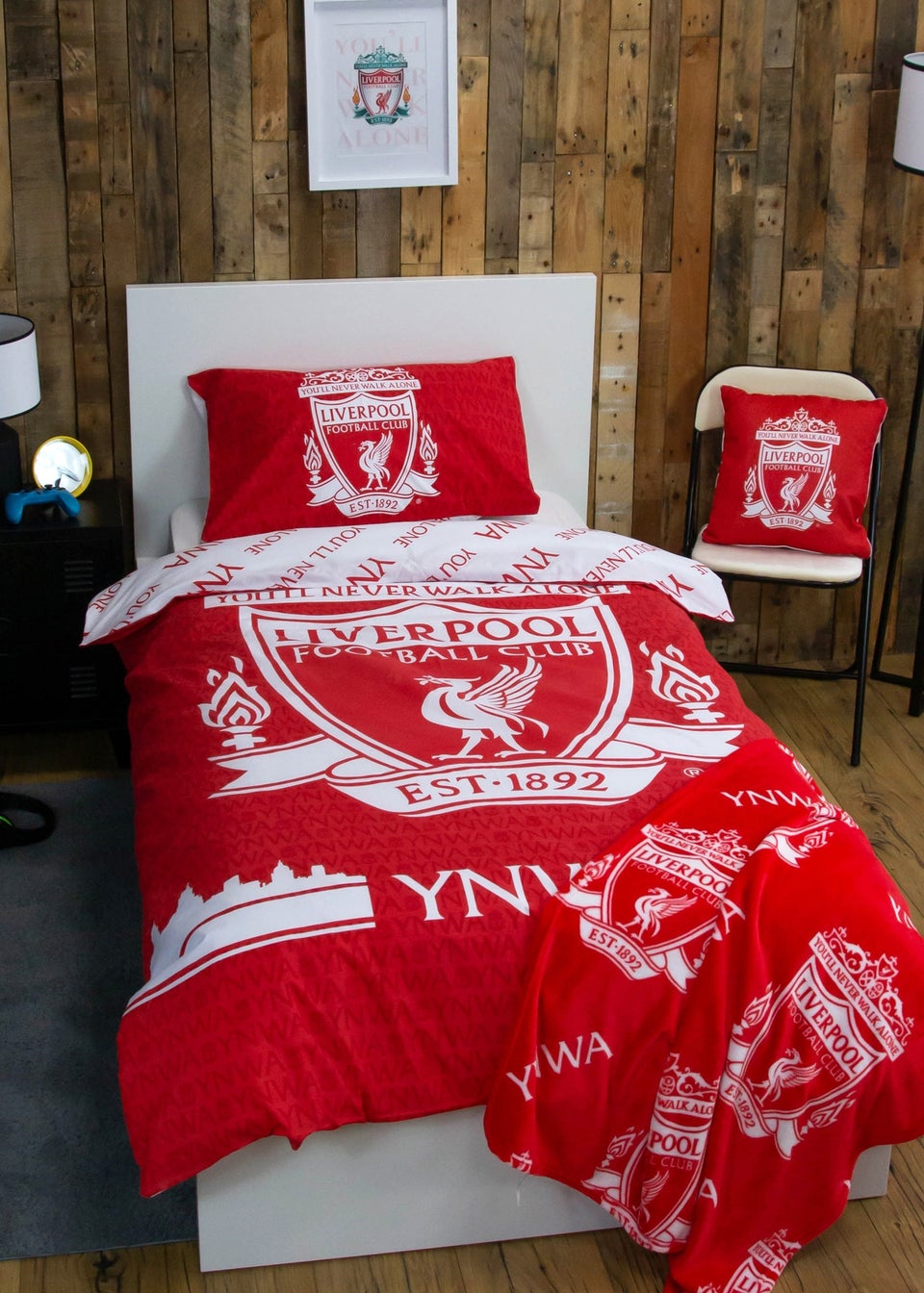 Liverpool Tone Reversible Duvet Cover Set