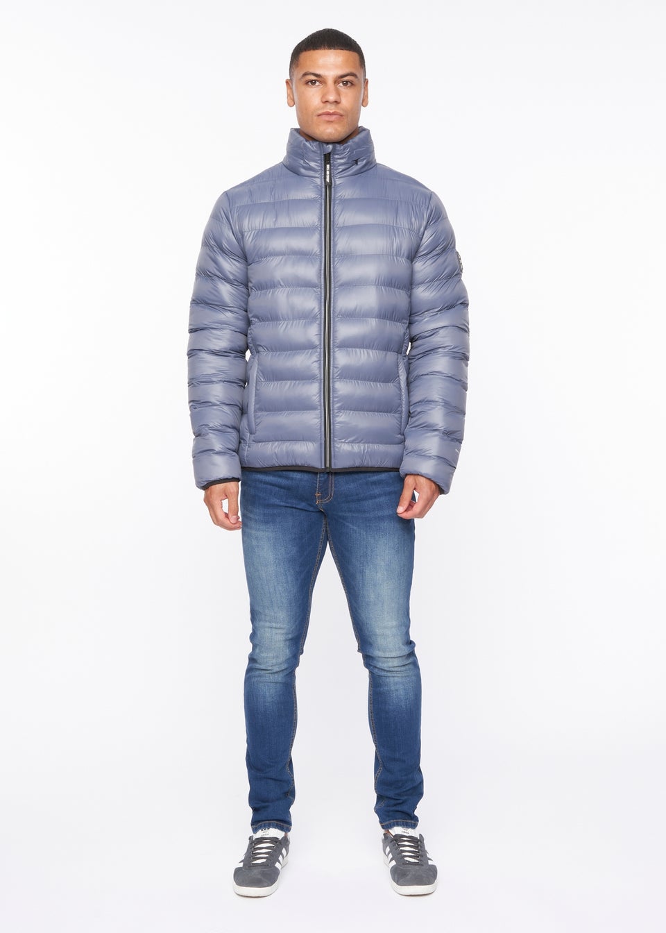 Duck & Cover Denim Blue Shemmy Quilted Jacket