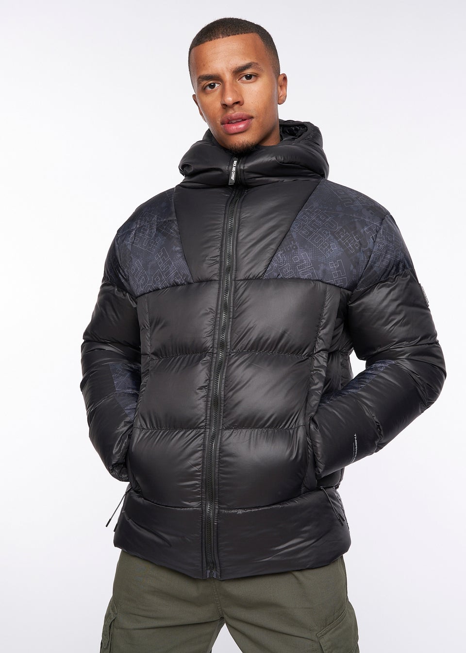 Duck & Cover Black Ryebank Padded Jacket