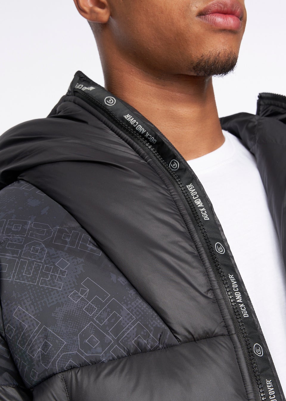Duck & Cover Black Ryebank Padded Jacket