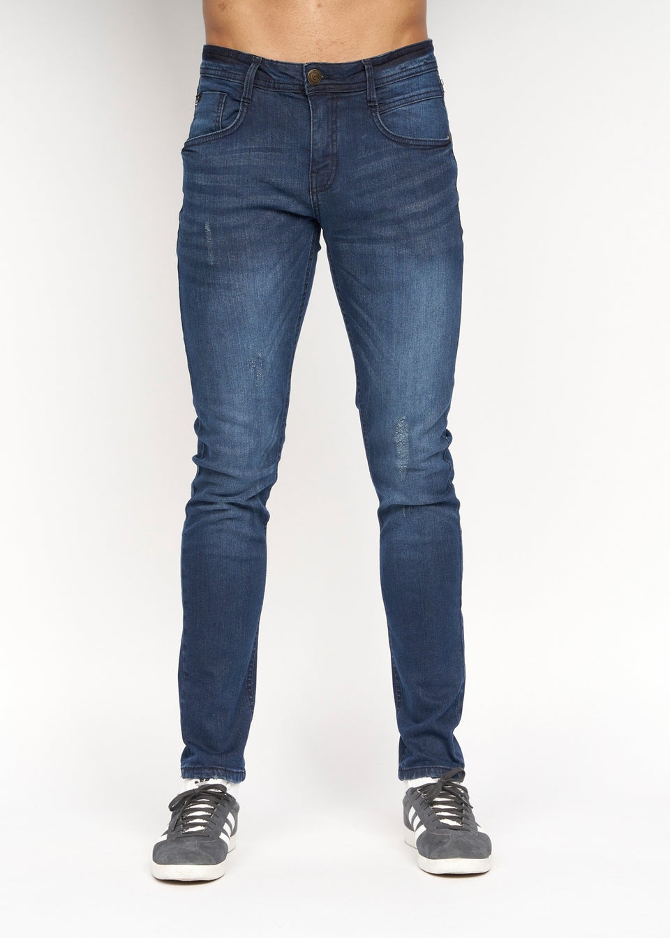 Duck & Cover Dark Wash  Tranfold Slim Fit Jeans