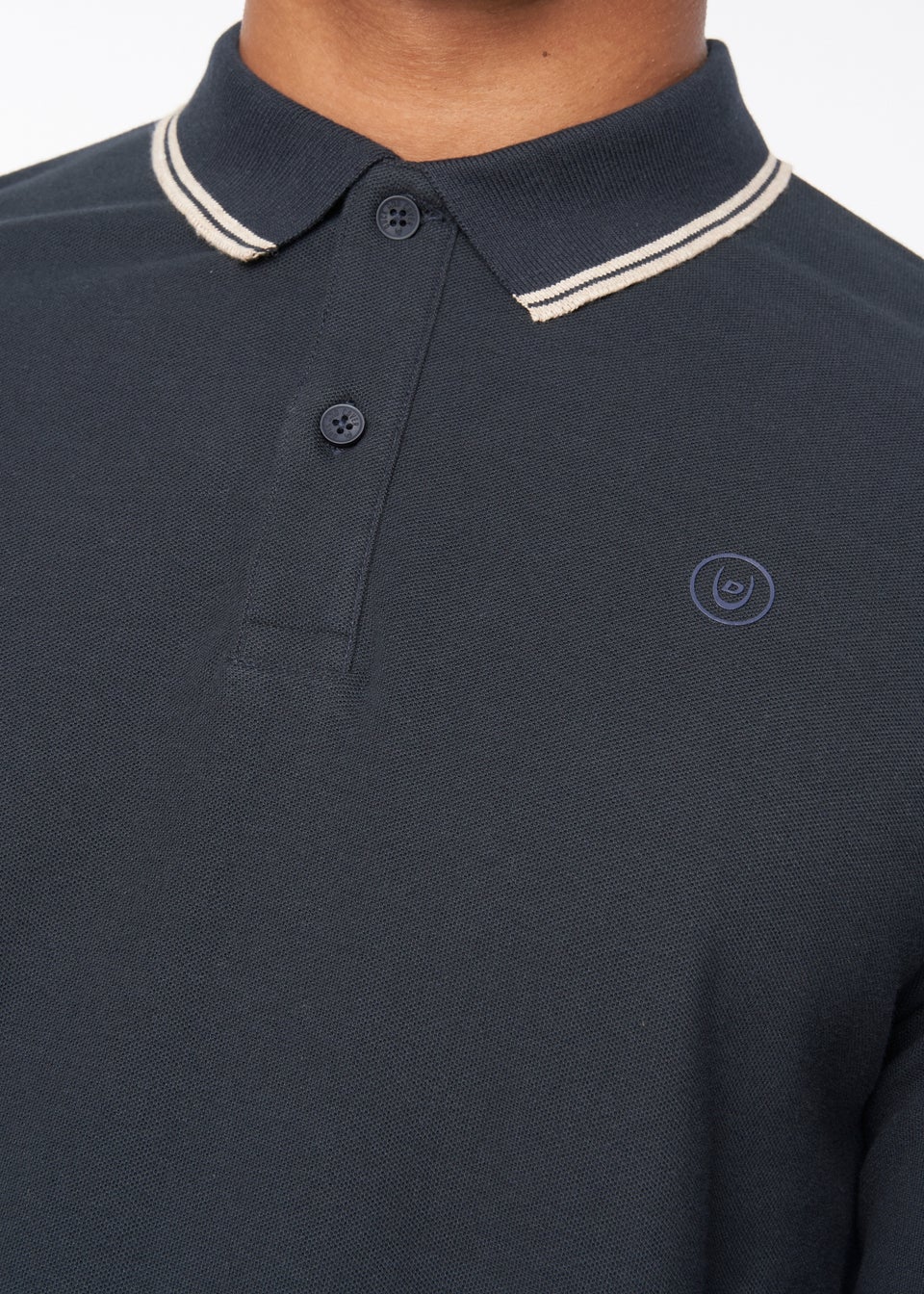 Duck & Cover Navy Roxberry Long Sleeve Polo
