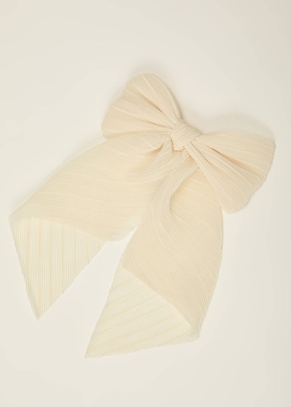 Madein Cream Oversized Elise Pleated Bow