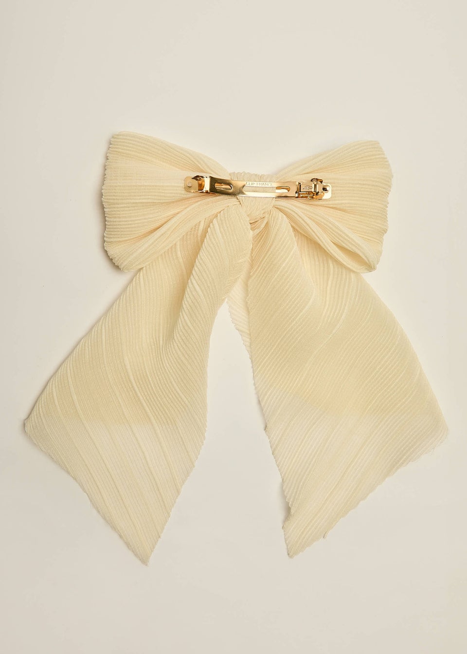Madein Cream Oversized Elise Pleated Bow