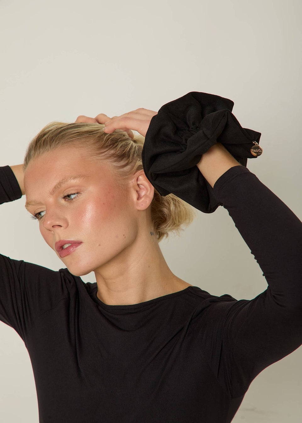 Madein Black Astrid Layered Scrunchie