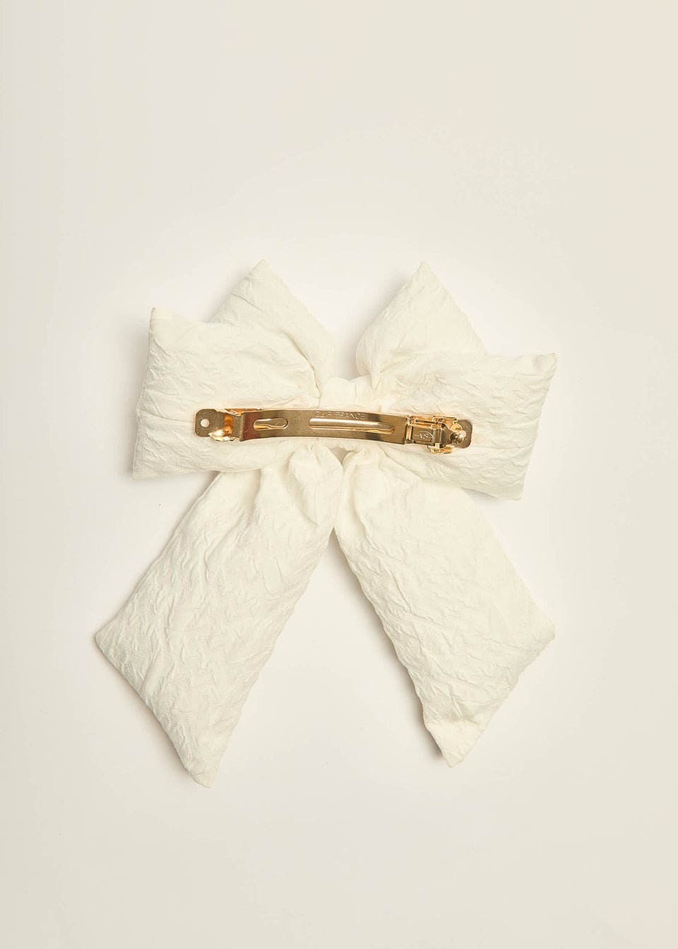 Madein White Quilted Dahlia 3D Hair Bow