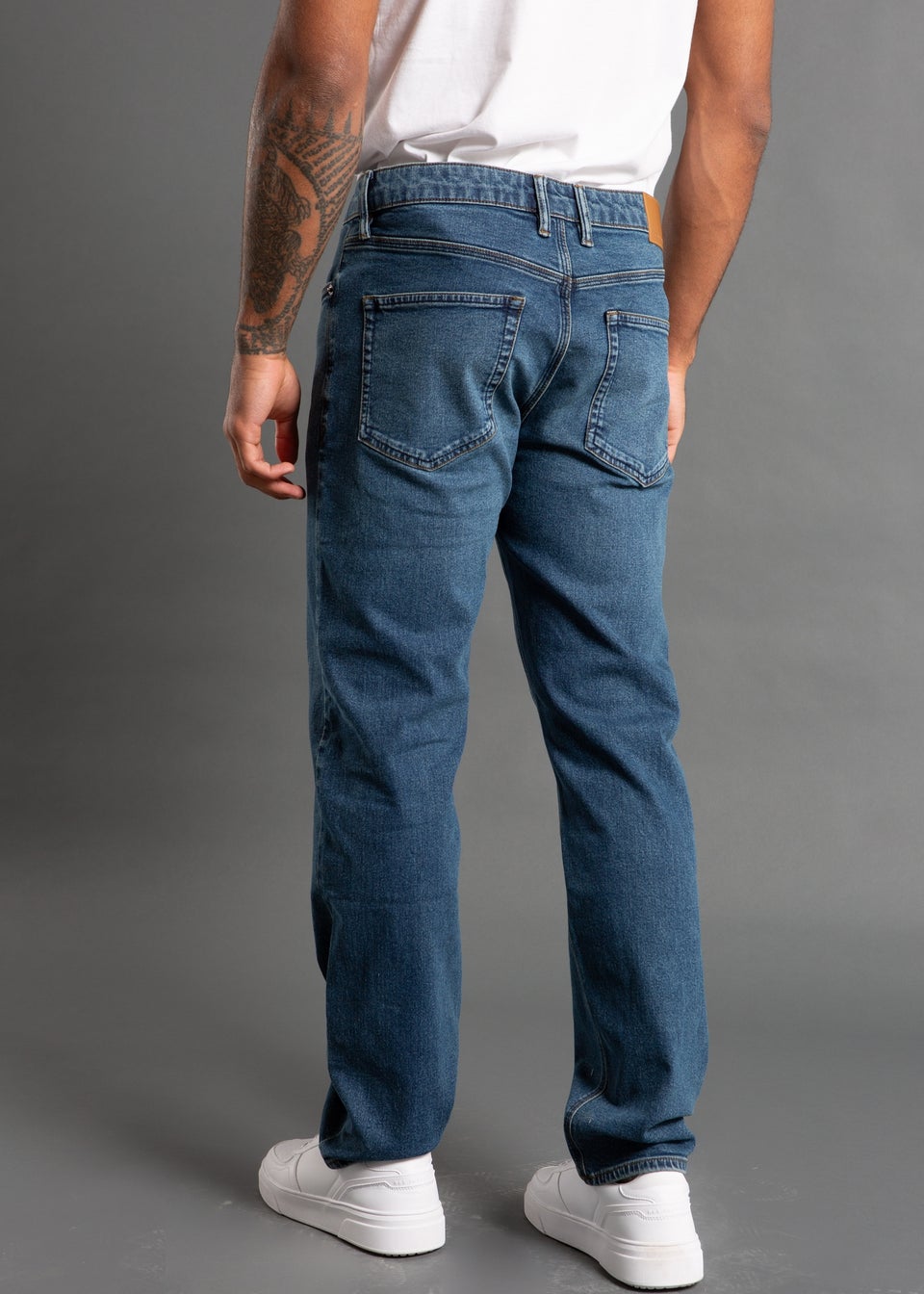 French Connection Blue Cotton Regular Fit Stretch Jeans