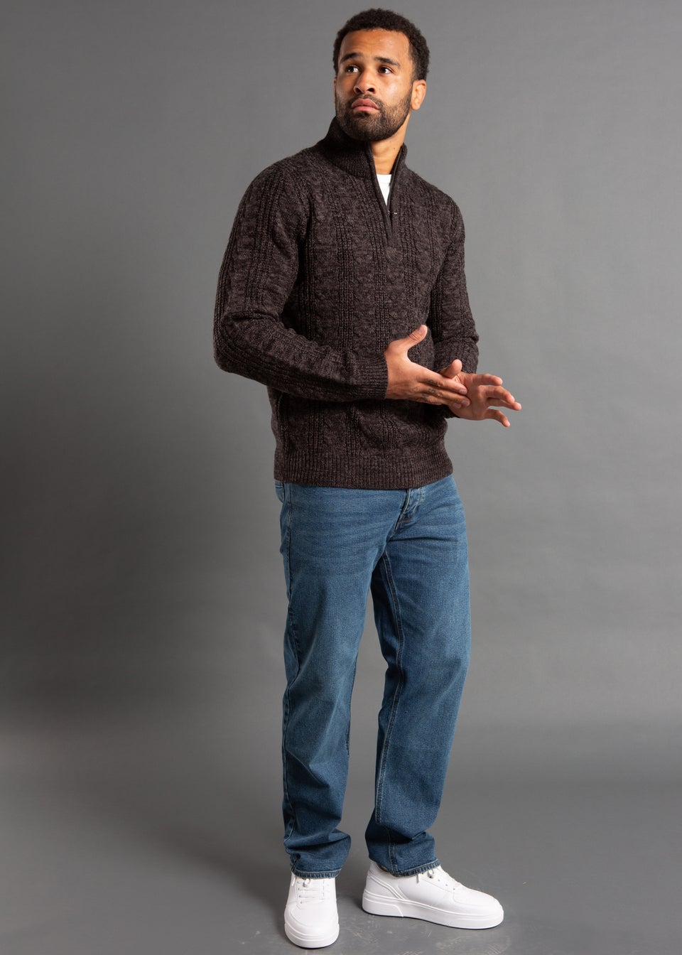 French Connection Blue Cotton Regular Fit Stretch Jeans