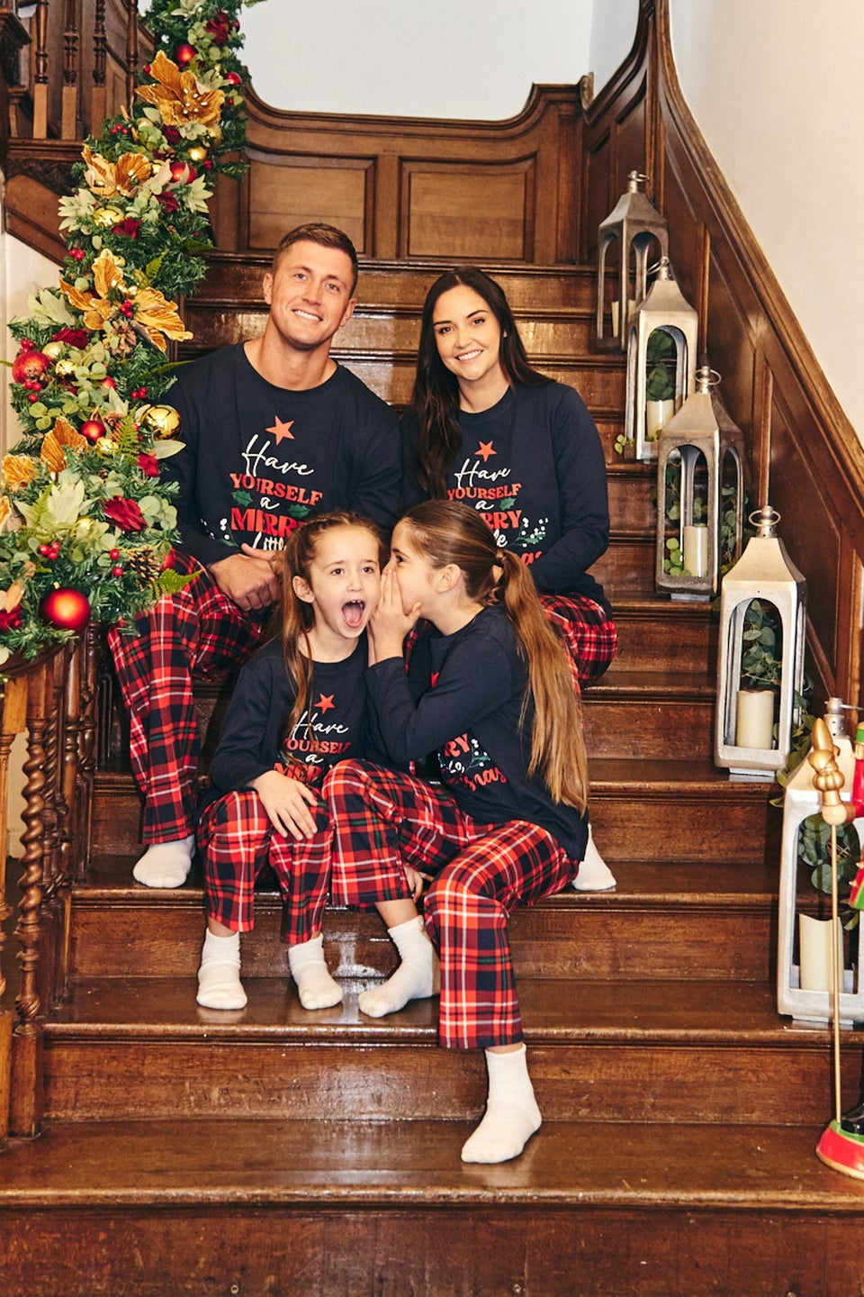 In The Style Multi Kids Slogan Print Matching Family Pyjama Set (2-15 yrs)