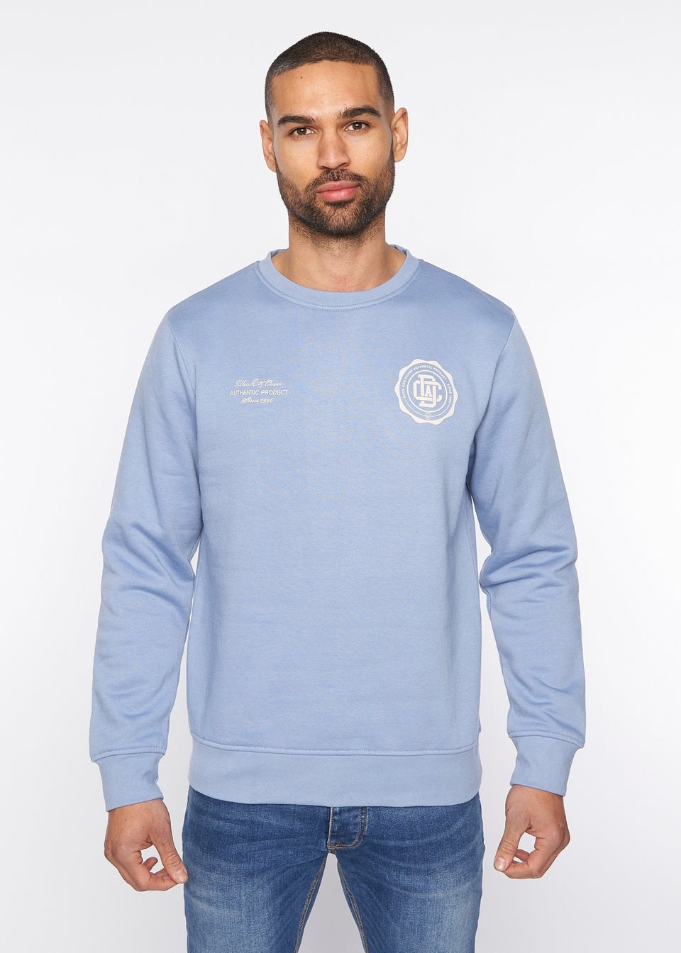 Duck & Cover Blue Keyaan Crew Sweatshirt
