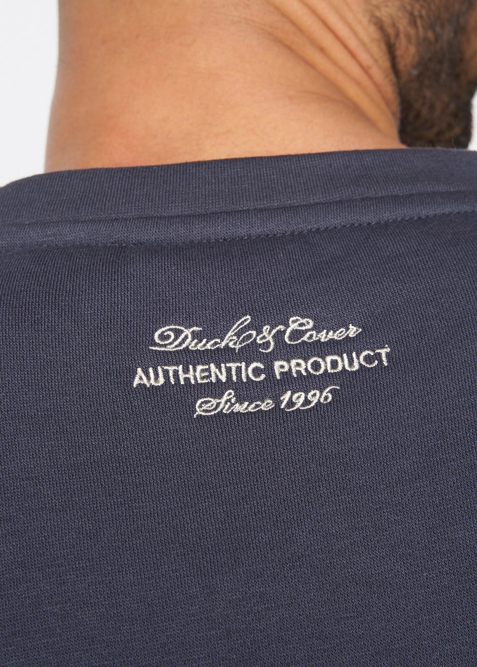 Duck & Cover Navy Keyaan Crew Sweatshirt