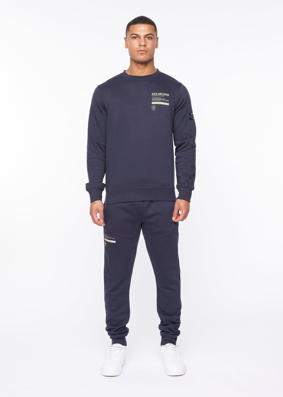 Duck & Cover Navy Jennerkins Crew Sweatshirt