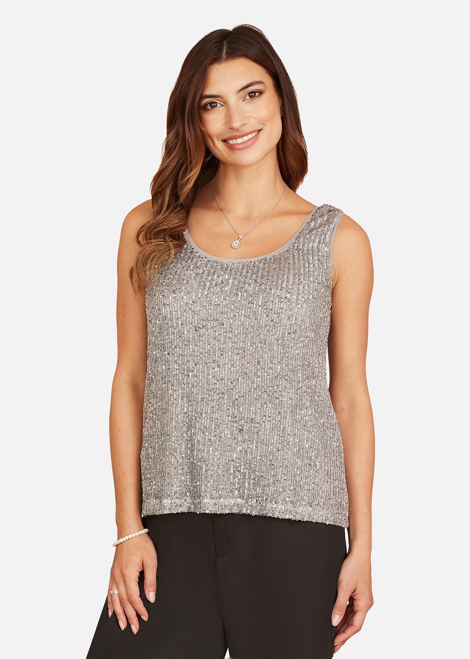 Yumi Silver Sequin Vest