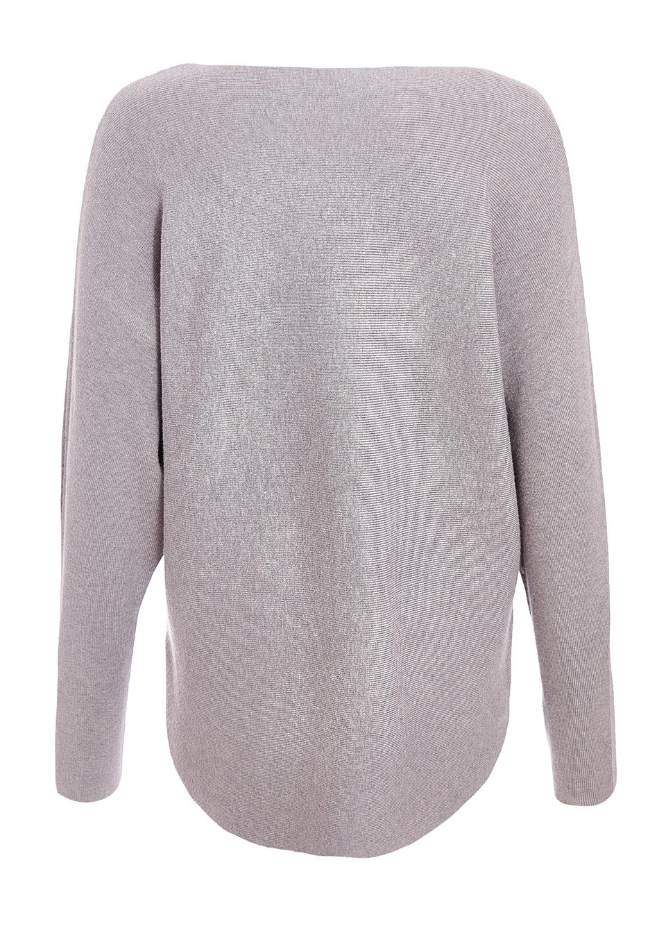 Quiz Grey Knit Foil Detail Jumper